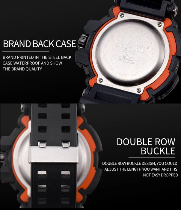 SMAEL 1702 Top Brand Luxury Sport Watch Men Digital Watches 5Bar Waterproof Military Dual Display Wristwatches Relogio Masculino - eZthings USA WE SORT ALL THE CRAZIEST GADGETS, GIZMOS, TOYS & TECHNOLOGY, SO YOU DON'T HAVE TO.