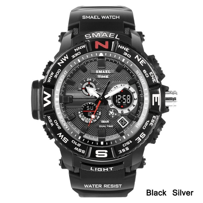 men sport watches SMAEL 1531 brand dual display watch men LED digital analog electronic quartz watches 30M waterproof male clock - eZthings USA WE SORT ALL THE CRAZIEST GADGETS, GIZMOS, TOYS & TECHNOLOGY, SO YOU DON'T HAVE TO.