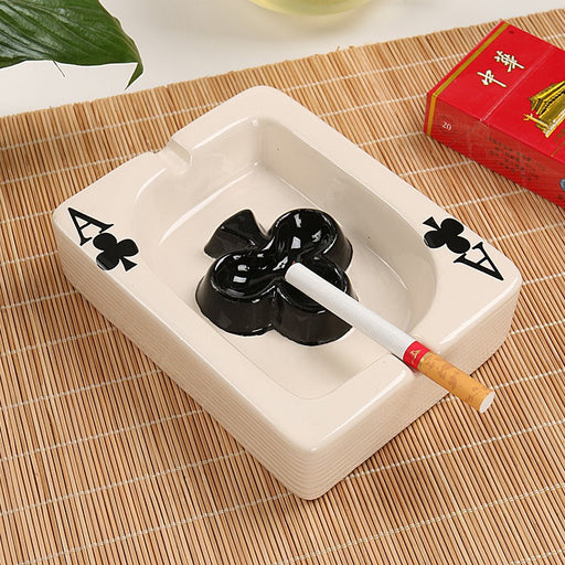Creative hand drawn poker ceramic ashtray - eZthings USA WE SORT ALL THE CRAZIEST GADGETS, GIZMOS, TOYS & TECHNOLOGY, SO YOU DON'T HAVE TO.