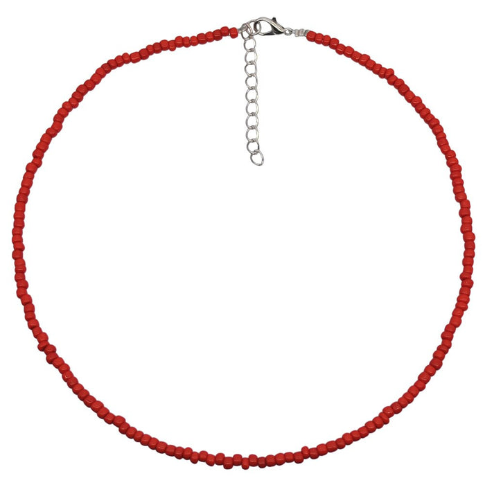 HangZhi New Bohemian Colorful Beads Weaving Handmade Baroque Simulated Pearl Necklace Clavicle Chain Choker Jewelry