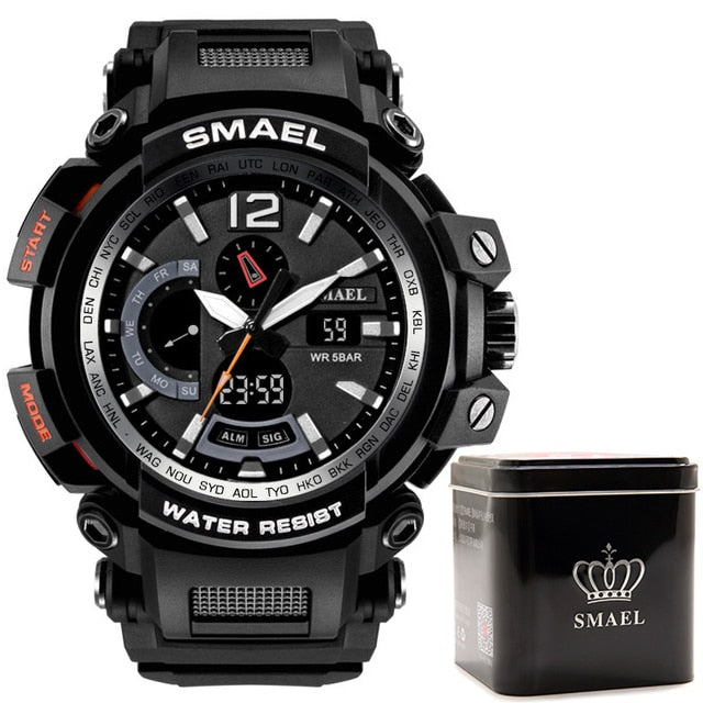 SMAEL 1702 Top Brand Luxury Sport Watch Men Digital Watches 5Bar Waterproof Military Dual Display Wristwatches Relogio Masculino - eZthings USA WE SORT ALL THE CRAZIEST GADGETS, GIZMOS, TOYS & TECHNOLOGY, SO YOU DON'T HAVE TO.