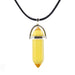 Hexagonal Column Natural Crystal Turquoises Optal Glass Stone Pendant Necklace Leather Chains Choker Necklace For Women Gift - eZthings USA WE SORT ALL THE CRAZIEST GADGETS, GIZMOS, TOYS & TECHNOLOGY, SO YOU DON'T HAVE TO.