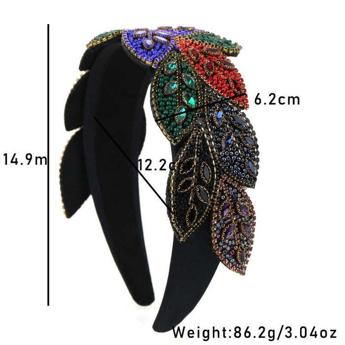 Handmade Heavy Craft Inlaid Water Diamond Rice Ball Head Hoop - eZthings USA WE SORT ALL THE CRAZIEST GADGETS, GIZMOS, TOYS & TECHNOLOGY, SO YOU DON'T HAVE TO.