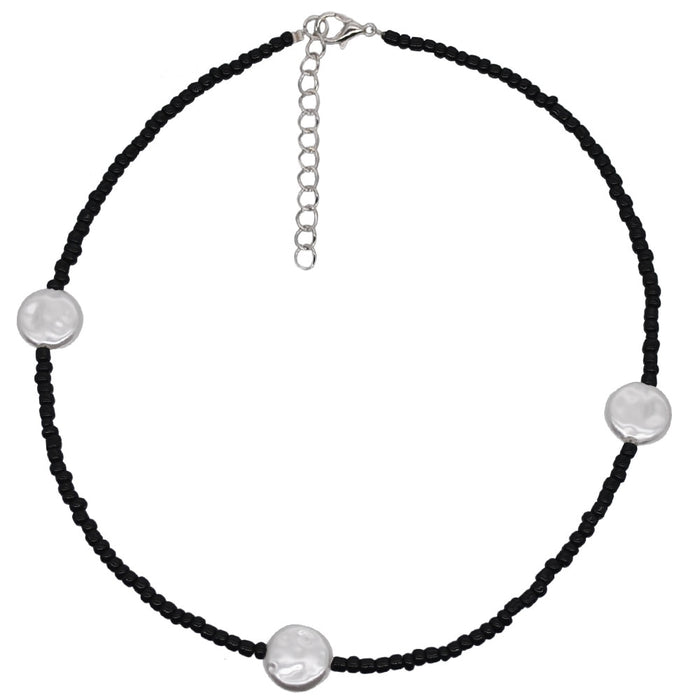 HangZhi New Bohemian Colorful Beads Weaving Handmade Baroque Simulated Pearl Necklace Clavicle Chain Choker Jewelry
