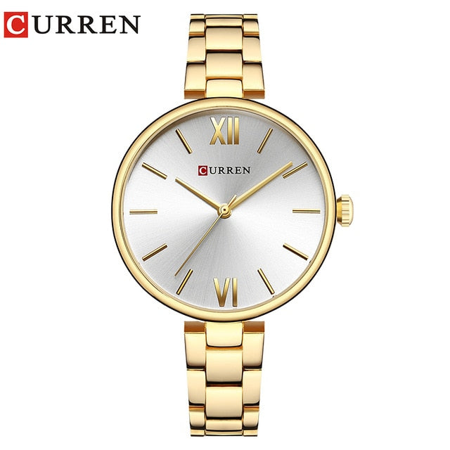 CURREN Women Watch Quartz Female clock Casual Fashion Stainless Steel Strap Watch - eZthings USA WE SORT ALL THE CRAZIEST GADGETS, GIZMOS, TOYS & TECHNOLOGY, SO YOU DON'T HAVE TO.