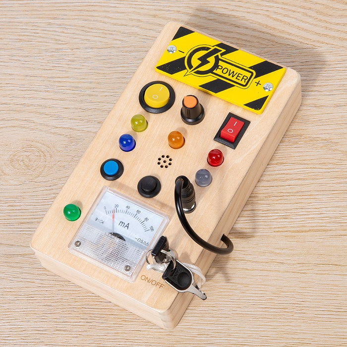 Montessori Busy Board Sensory Toys Wooden with LED Light Switch Control Board Travel Activities Kids Games for 2-4 Years Old - eZthings USA WE SORT ALL THE CRAZIEST GADGETS, GIZMOS, TOYS & TECHNOLOGY, SO YOU DON'T HAVE TO.