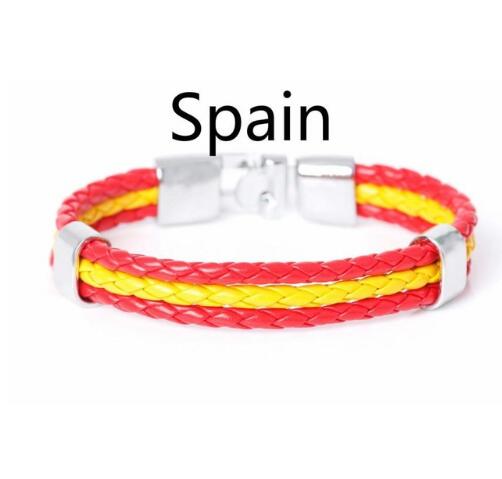 National Flag Leather Bracelets Sports Football Fans Jewelry - eZthings USA WE SORT ALL THE CRAZIEST GADGETS, GIZMOS, TOYS & TECHNOLOGY, SO YOU DON'T HAVE TO.