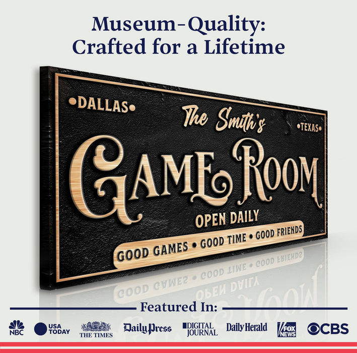 Personalized Game Room Sign