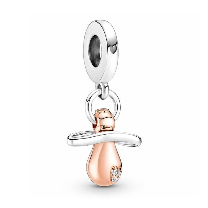 S925 sterling silver eternal confession double surround heart small motorcycle DIY accessories