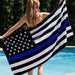 90*150cm USA Police Flags Thin American National Banner White And Blue Stars Printed Strip with Brass Grommets - eZthings USA WE SORT ALL THE CRAZIEST GADGETS, GIZMOS, TOYS & TECHNOLOGY, SO YOU DON'T HAVE TO.