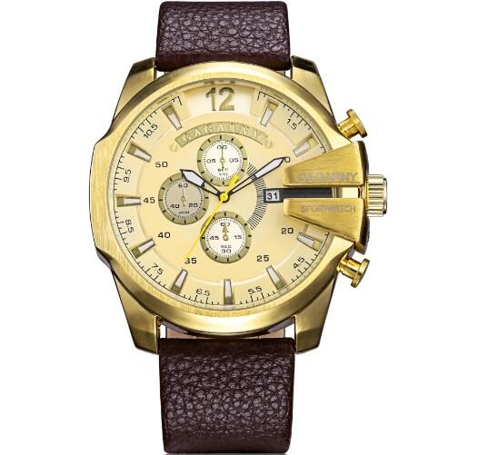 Cagarny Military Watches Men's Quartz Watch Leather Watchband Sports Wristwatches - eZthings USA WE SORT ALL THE CRAZIEST GADGETS, GIZMOS, TOYS & TECHNOLOGY, SO YOU DON'T HAVE TO.