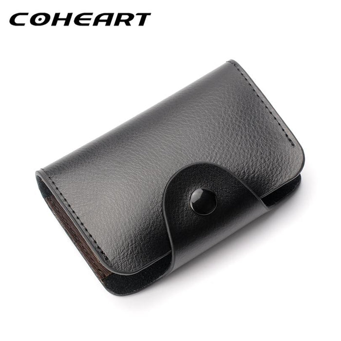 Genuine Leather Card Wallet for Men and Women Cowhide Business Card Holder Credit Card Purse - eZthings USA WE SORT ALL THE CRAZIEST GADGETS, GIZMOS, TOYS & TECHNOLOGY, SO YOU DON'T HAVE TO.