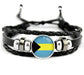 Country Flags Leather Bracelets - eZthings USA WE SORT ALL THE CRAZIEST GADGETS, GIZMOS, TOYS & TECHNOLOGY, SO YOU DON'T HAVE TO.