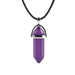 Hexagonal Column Natural Crystal Turquoises Optal Glass Stone Pendant Necklace Leather Chains Choker Necklace For Women Gift - eZthings USA WE SORT ALL THE CRAZIEST GADGETS, GIZMOS, TOYS & TECHNOLOGY, SO YOU DON'T HAVE TO.