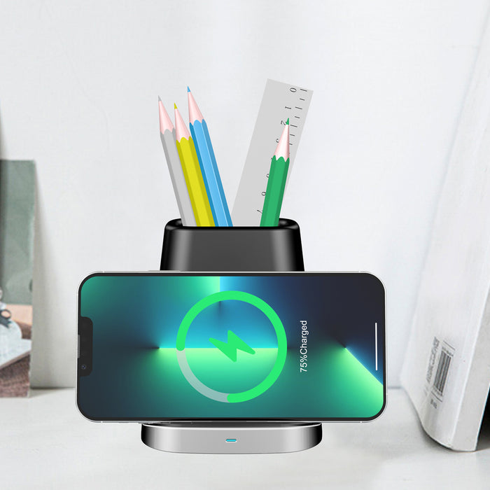 eThings Pen Holder Wireless Charger For Apple iPhone13/12Pro Mobile Phone Samsung S21/NOTE20 Wireless Charger - eZthings USA WE SORT ALL THE CRAZIEST GADGETS, GIZMOS, TOYS & TECHNOLOGY, SO YOU DON'T HAVE TO.