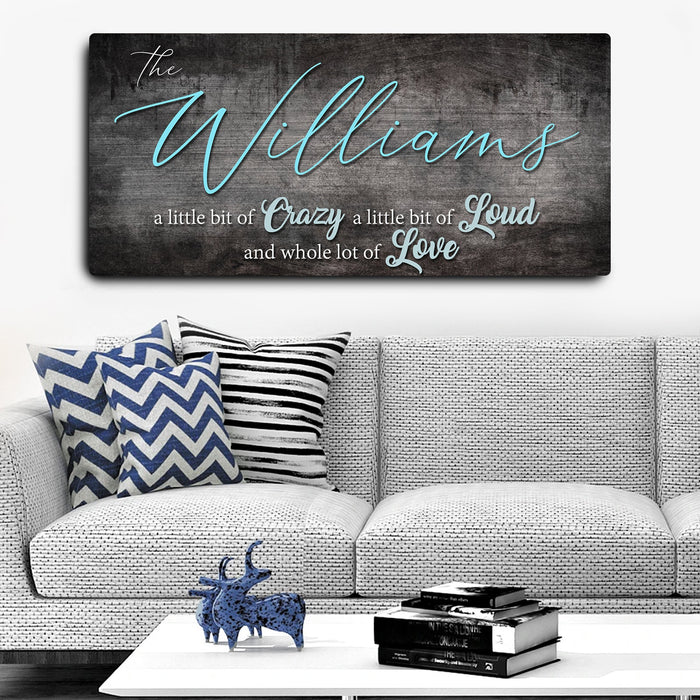 Crazy Lousd Lave Family Name Sign - eZthings USA WE SORT ALL THE CRAZIEST GADGETS, GIZMOS, TOYS & TECHNOLOGY, SO YOU DON'T HAVE TO.
