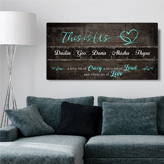 This is Us Family Sign - eZthings USA WE SORT ALL THE CRAZIEST GADGETS, GIZMOS, TOYS & TECHNOLOGY, SO YOU DON'T HAVE TO.