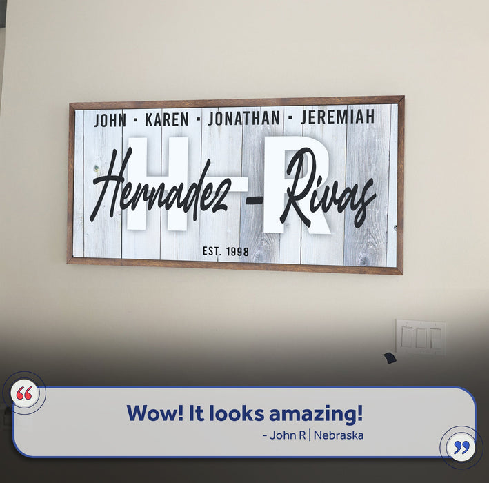 Family Wood Sign