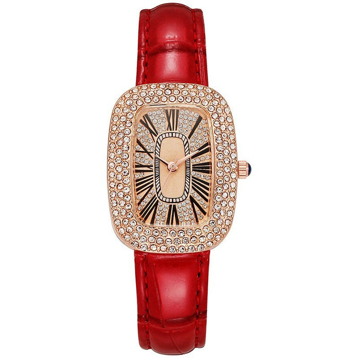 Reloj pequeño verde para mujer Reloj Little Dove Egg Net Red Water Diamond Stars