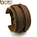BAMOER Leather Cuff Double Wide Bracelet Rope Bangles Brown Unisex Jewelry PI0296 - eZthings USA WE SORT ALL THE CRAZIEST GADGETS, GIZMOS, TOYS & TECHNOLOGY, SO YOU DON'T HAVE TO.