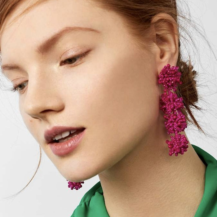 Boho Ethnic Large Tassel Fringe Earrings 2019 Handmade Big Beads Statement Earrings Party Dangle Drop Earrings Gift - eZthings USA WE SORT ALL THE CRAZIEST GADGETS, GIZMOS, TOYS & TECHNOLOGY, SO YOU DON'T HAVE TO.