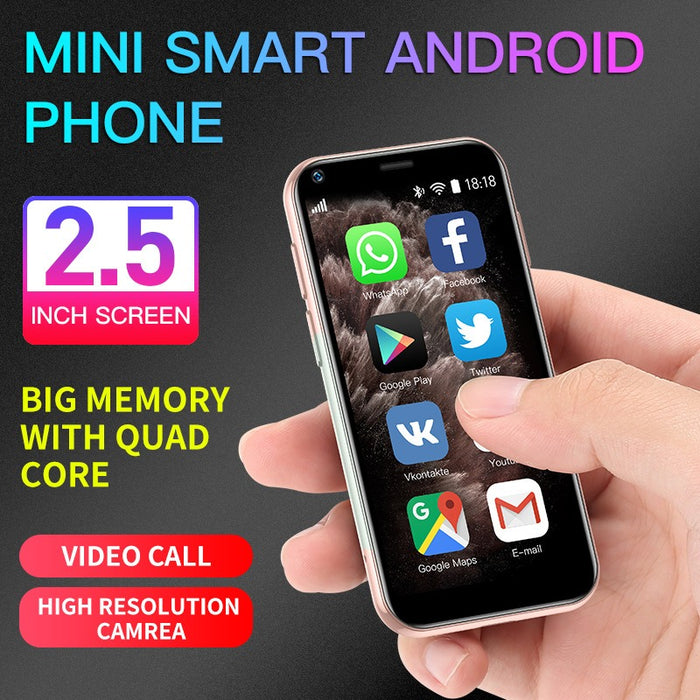 eThings Android System 8.1 Pocket Smartphone 3G Mini XS11 Sono GPS Dual Camera WIFI - eZthings USA WE SORT ALL THE CRAZIEST GADGETS, GIZMOS, TOYS & TECHNOLOGY, SO YOU DON'T HAVE TO.