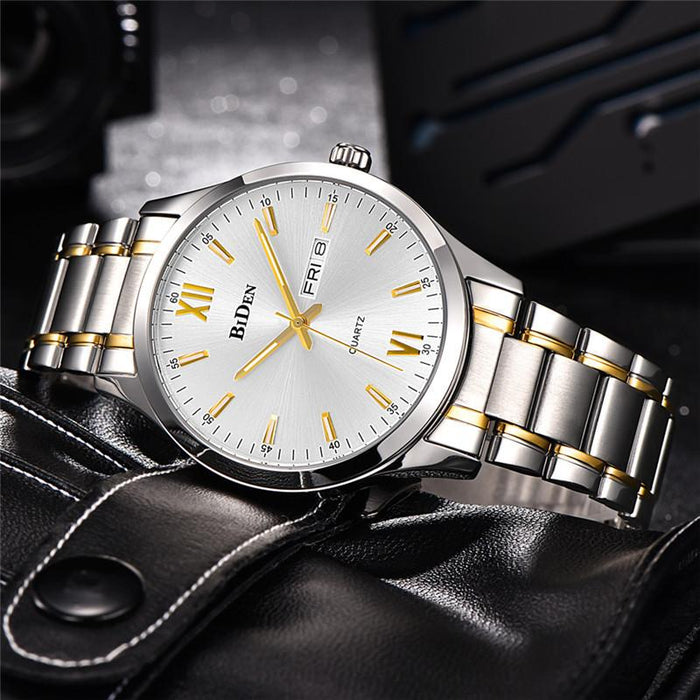 BIDEN Luxury Wrist Watch Men Steel Strap Mens  Business Quartz Clocks 0032 - eZthings USA WE SORT ALL THE CRAZIEST GADGETS, GIZMOS, TOYS & TECHNOLOGY, SO YOU DON'T HAVE TO.