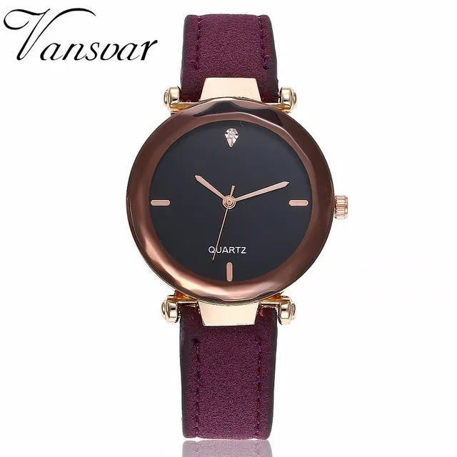 Women Leather Quartz Watch Female Hot Sale Simple Analog Wristwatches Relogio Feminino Clock - eZthings USA WE SORT ALL THE CRAZIEST GADGETS, GIZMOS, TOYS & TECHNOLOGY, SO YOU DON'T HAVE TO.