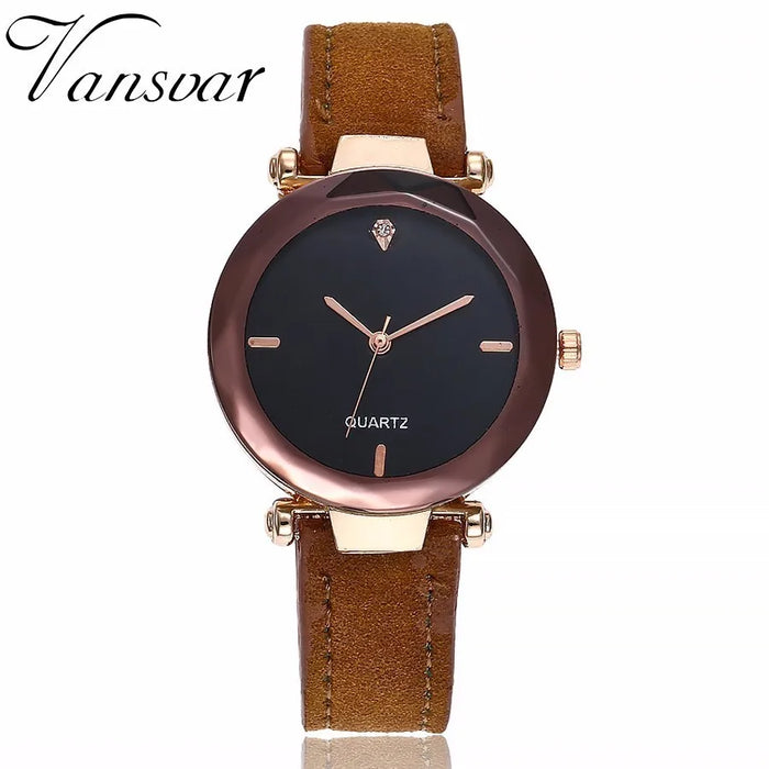 Women Leather Quartz Watch Female Hot Sale Simple Analog Wristwatches Relogio Feminino Clock - eZthings USA WE SORT ALL THE CRAZIEST GADGETS, GIZMOS, TOYS & TECHNOLOGY, SO YOU DON'T HAVE TO.