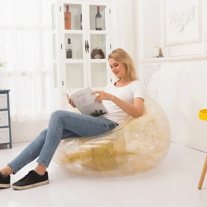 Transparent Shiny Inflatable Sofa