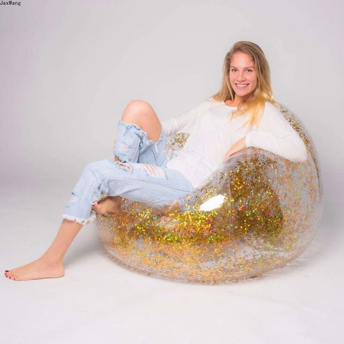 Transparent Shiny Inflatable Sofa