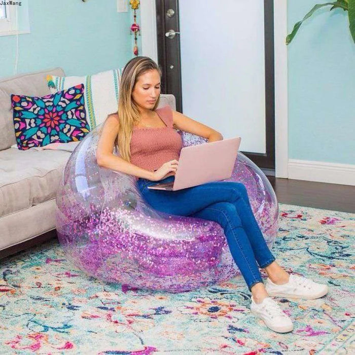 Transparent Shiny Inflatable Sofa