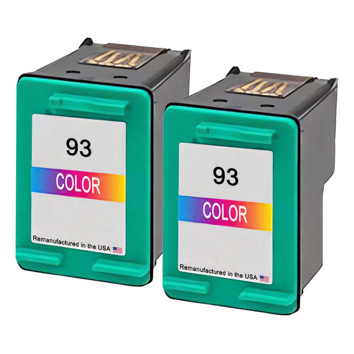 U.S. Remanufactured for HP 93 (C9361WN) Color Ink Cartridges Twin Pack