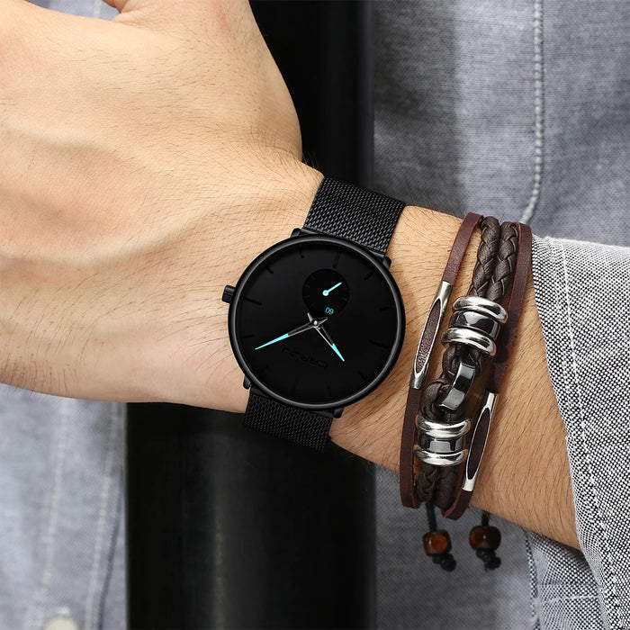 Fashion Mens Watches Top Brand Luxury Quartz Watch Men Casual Slim Mesh Steel - eZthings USA WE SORT ALL THE CRAZIEST GADGETS, GIZMOS, TOYS & TECHNOLOGY, SO YOU DON'T HAVE TO.