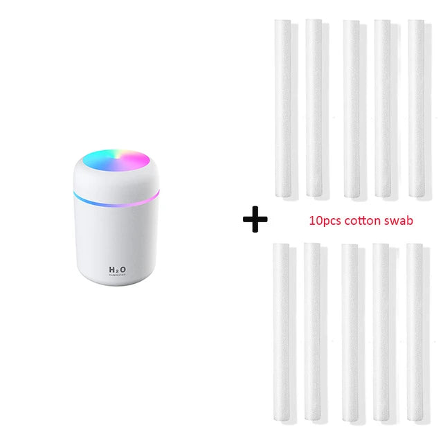 Portable 300ml Humidifier USB Ultrasonic Dazzle Cup Aroma Diffuser Cool Mist Maker Air Humidifier Purifier with Romantic Light - eZthings USA WE SORT ALL THE CRAZIEST GADGETS, GIZMOS, TOYS & TECHNOLOGY, SO YOU DON'T HAVE TO.