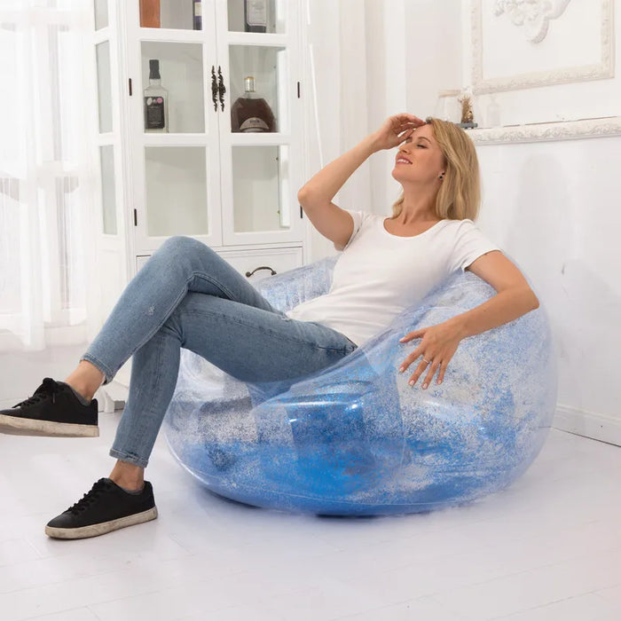 Transparent Shiny Inflatable Sofa