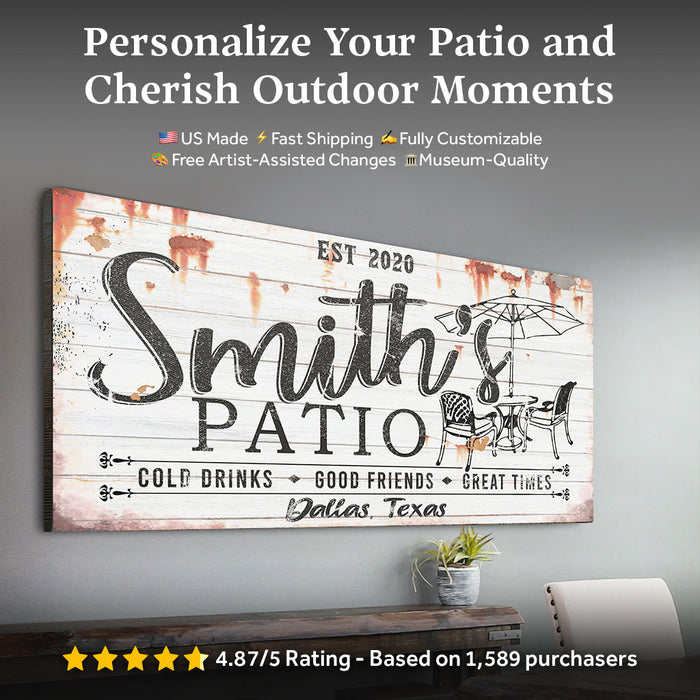 Family Patio Sign