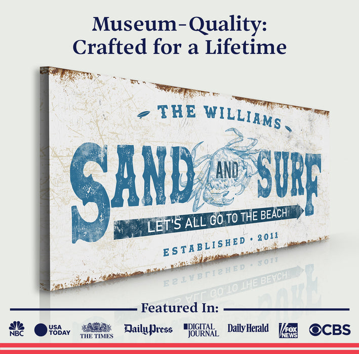 Sand And Surf Sign - eZthings USA WE SORT ALL THE CRAZIEST GADGETS, GIZMOS, TOYS & TECHNOLOGY, SO YOU DON'T HAVE TO.