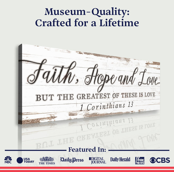 Faith Hope And Love 1 Corinthians 13 Faith Sign III