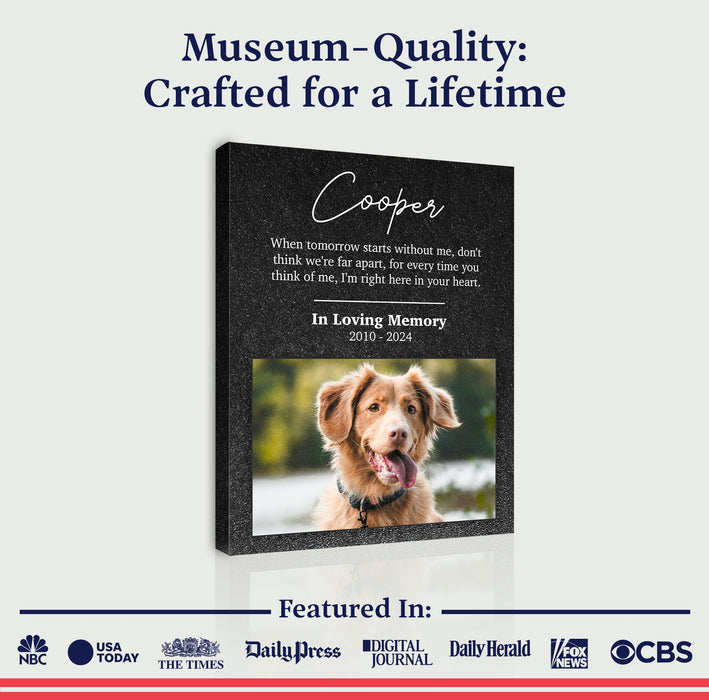 Pet Memorial Portrait Watercolor Sign Here In Your Heart