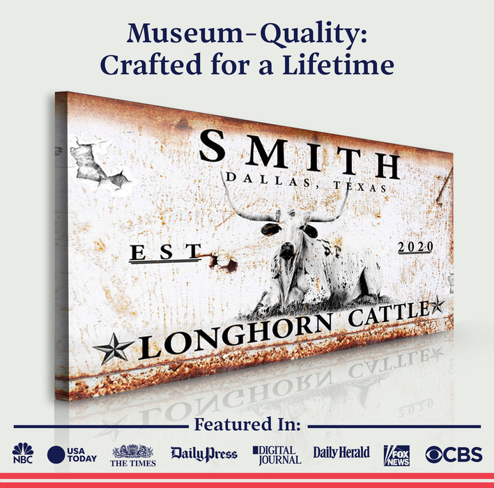 Longhorn Rustic Cattle Sign - eZthings USA WE SORT ALL THE CRAZIEST GADGETS, GIZMOS, TOYS & TECHNOLOGY, SO YOU DON'T HAVE TO.