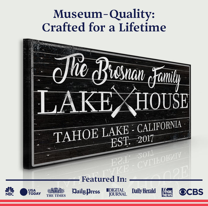 Family Lake House Paddle Sign II