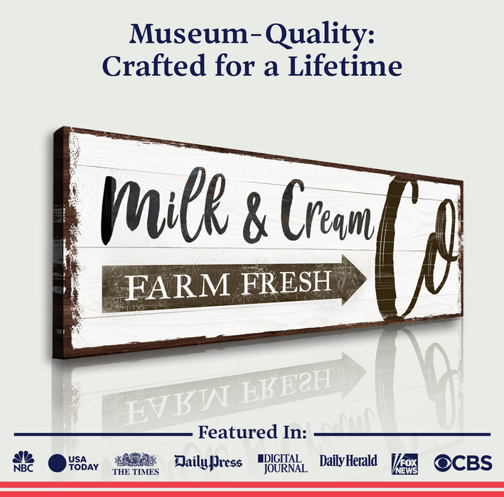 Farm Fresh Milk And Cream Co Sign