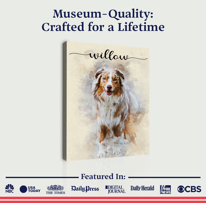 Pet Memorial Watercolor Portrait Sign II