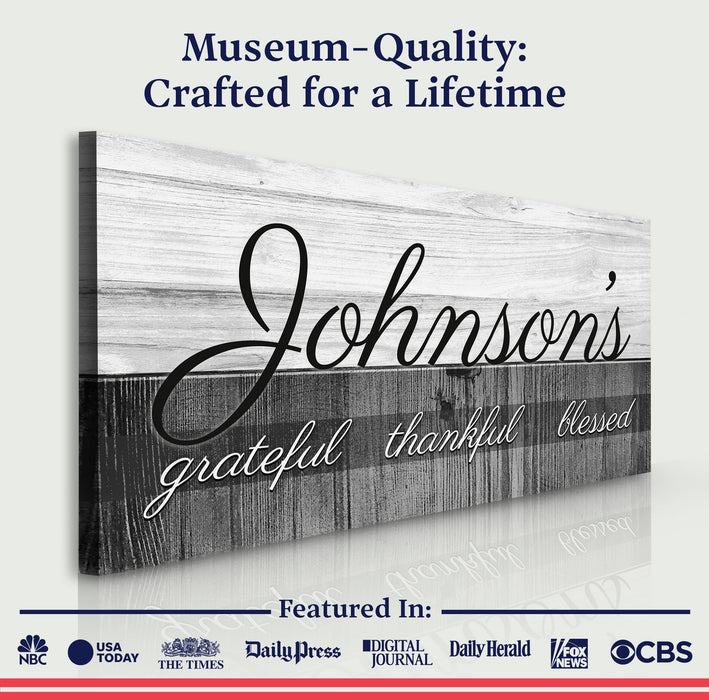 Family Grateful Sign - eZthings USA WE SORT ALL THE CRAZIEST GADGETS, GIZMOS, TOYS & TECHNOLOGY, SO YOU DON'T HAVE TO.