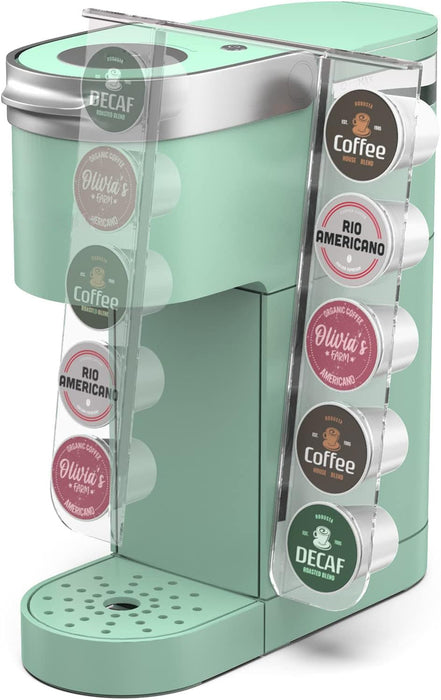 Gevoli K Cup Organizer for Single Serve K-Mini and K Mini PLUS Coffee Makers - Space Saving Modern Acrylic Kcup Pod Holder (10 Pod Capacity)