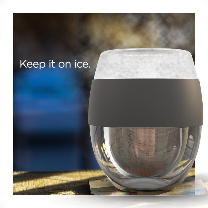 Unique Gift Idea for Wine Lover, Stemless Frozen Wine Glass - Insulated Chiller Freezer Cup, Freezable Liquid-Ice Double Wall (8.5oz) Gifts for Her/Women/Wife (Gift Boxed)