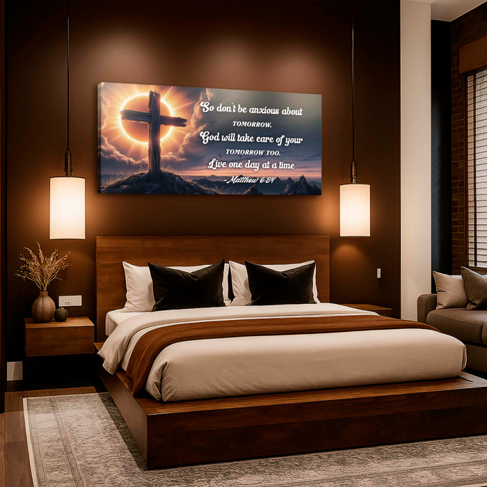 Matthew 6:34 - God Will Take Care of Your Tomorrow Faith Sign