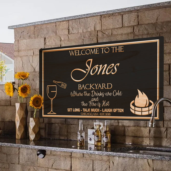 Backyard Sign - eZthings USA WE SORT ALL THE CRAZIEST GADGETS, GIZMOS, TOYS & TECHNOLOGY, SO YOU DON'T HAVE TO.