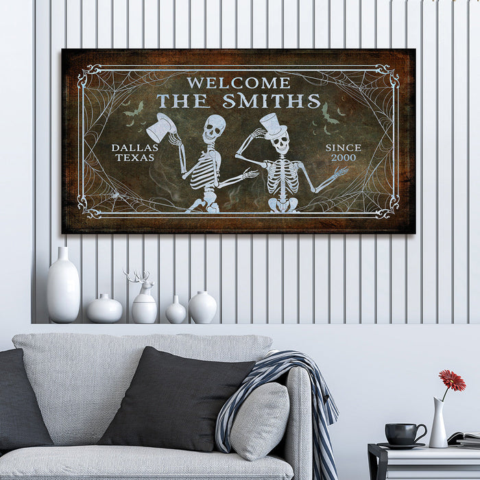 Gothic Welcome Sign